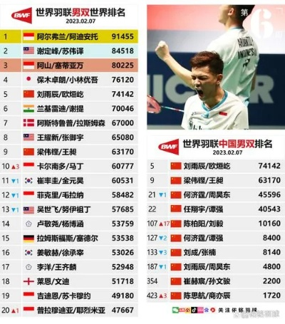 羽坛群星闪耀时，羽毛球世界冠军排行榜背后的传奇与荣耀
